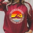 Education Is Important But Swimming Is Importanter Raglan Sleeve Sweatshirt Heather Dust