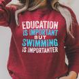 Education Is Important But Swimming Is Importanter Swimmer Raglan Sleeve Sweatshirt Heather Dust Education Is Important But Swimming Is Importanter Swimmer Raglan Sleeve Sweatshirt Heather Dust