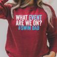 What Event Are We On Swim Dad Swimmer Father Swimming Raglan Sleeve Sweatshirt Heather Dust What Event Are We On Swim Dad Swimmer Father Swimming Raglan Sleeve Sweatshirt Heather Dust