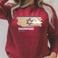 Israel Swimming Swimmer Water Sports Swimming Raglan Sleeve Sweatshirt Heather Dust Israel Swimming Swimmer Water Sports Swimming Raglan Sleeve Sweatshirt Heather Dust