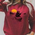 Kayaking Bear Retro Sunset Paddling Canoe Outdoor Adventure Raglan Sleeve Sweatshirt Heather Dust Kayaking Bear Retro Sunset Paddling Canoe Outdoor Adventure Raglan Sleeve Sweatshirt Heather Dust
