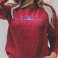 Kayaking Heartbeat Shirt Cool Canoe Boating Kayaks Raglan Sleeve Sweatshirt Heather Dust