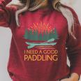 Kayaking Outdoor Water Sports Canoeing Paddle Kayak Raglan Sleeve Sweatshirt Heather Dust