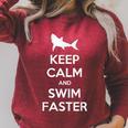 Keep Calm And Swim Faster Swimming T-Shirt Raglan Sleeve Sweatshirt Heather Dust Keep Calm And Swim Faster Swimming T-Shirt Raglan Sleeve Sweatshirt Heather Dust