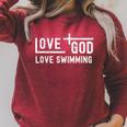 Love God Love Swimming Swim With Jesus For Christian Athlete Raglan Sleeve Sweatshirt Heather Dust Love God Love Swimming Swim With Jesus For Christian Athlete Raglan Sleeve Sweatshirt Heather Dust