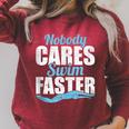 Nobody Cares Swim Faster Swimming Swim Team Raglan Sleeve Sweatshirt Heather Dust Nobody Cares Swim Faster Swimming Swim Team Raglan Sleeve Sweatshirt Heather Dust