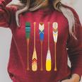 Paddle Canoe Raglan Sleeve Sweatshirt Heather Dust
