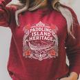 Paddling Island Heritage Outrigger Canoe Raglan Sleeve Sweatshirt Heather Dust