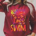 Peace Love Swim Swimming Tie Dye Swimmer Swimming Swim Team Raglan Sleeve Sweatshirt Heather Dust Peace Love Swim Swimming Tie Dye Swimmer Swimming Swim Team Raglan Sleeve Sweatshirt Heather Dust