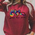 Peace Love Swim Tie Dye Swimmer Swimming Summer Trip Raglan Sleeve Sweatshirt Heather Dust Peace Love Swim Tie Dye Swimmer Swimming Summer Trip Raglan Sleeve Sweatshirt Heather Dust
