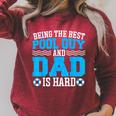Pool Guy And Pool Dad Men Swimming Pool Owner Raglan Sleeve Sweatshirt Heather Dust