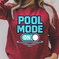 Pool Mode On Summer Swimming Vacation Raglan Sleeve Sweatshirt Heather Dust