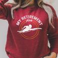My Retirement Plan Swim Athlete Swimming Grandpa Swimmer Raglan Sleeve Sweatshirt Heather Dust