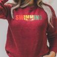 Retro Swimming Vintage Swimming Swimmer Raglan Sleeve Sweatshirt Heather Dust Retro Swimming Vintage Swimming Swimmer Raglan Sleeve Sweatshirt Heather Dust