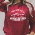Shipwright Hawaiian Outrigger Canoe Boat Builder Raglan Sleeve Sweatshirt Heather Dust