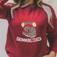 Swim Coach Saying Cute Swimming Coach Appreciation Raglan Sleeve Sweatshirt Heather Dust