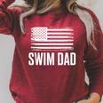 Swim Dad Art For Dad Father Men Swim Team Dad Swimming Coach Raglan Sleeve Sweatshirt Heather Dust