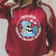 Swim Meets Swim Mom Of A Swimmer Mom Swim Mama Swimming Mom Raglan Sleeve Sweatshirt Heather Dust