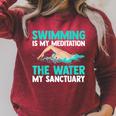 Swim Swimmers Swimming Raglan Sleeve Sweatshirt Heather Dust