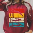 Swim Swimming Vintage Retro Swimmer Raglan Baseball Tee Raglan Sleeve Sweatshirt Heather Dust