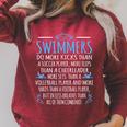 Swimmers Facts Swimming Swim Coach Men Women Graphic Small Raglan Sleeve Sweatshirt Heather Dust