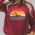 Swimming Art For Men Women Swim Coach Rescue Swimmer Raglan Sleeve Sweatshirt Heather Dust