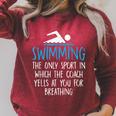 Swimming Coach Yells Breathing Swimmer Swim Team Raglan Sleeve Sweatshirt Heather Dust Swimming Coach Yells Breathing Swimmer Swim Team Raglan Sleeve Sweatshirt Heather Dust