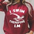 Swimming Competitive Freestyle Swim For Swimmer Raglan Sleeve Sweatshirt Heather Dust Swimming Competitive Freestyle Swim For Swimmer Raglan Sleeve Sweatshirt Heather Dust