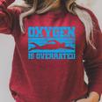 Swimming Swimmer Swim Raglan Sleeve Sweatshirt Heather Dust