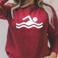 Swimming Symbol Raglan Sleeve Sweatshirt Heather Dust Swimming Symbol Raglan Sleeve Sweatshirt Heather Dust