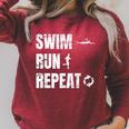 Swimrun Endurance Sports Swimming Running Swim Run Raglan Sleeve Sweatshirt Heather Dust Swimrun Endurance Sports Swimming Running Swim Run Raglan Sleeve Sweatshirt Heather Dust