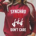 Synchronized Swimming Art For Men Women Synchronized Swim Raglan Sleeve Sweatshirt Heather Dust