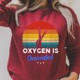 Synchronized Swimming Oxygen Is Overrated Raglan Sleeve Sweatshirt Heather Dust