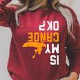 Upside Down Is My Canoe OK Stuff For Canoer Raglan Sleeve Sweatshirt Heather Dust