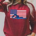 USA Flag Swimmer Swimming Sport Athlete Swim Swimming Raglan Sleeve Sweatshirt Heather Dust USA Flag Swimmer Swimming Sport Athlete Swim Swimming Raglan Sleeve Sweatshirt Heather Dust
