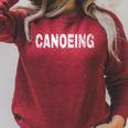 Vintage Canoeing Text Hobby Apparel Raglan Baseball Tee Raglan Sleeve Sweatshirt Heather Dust