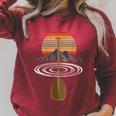 Vintage Retro Canoe Paddle & Mountains Rafting Raglan Sleeve Sweatshirt Heather Dust