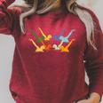 Vintage Synchronized Swimming Artistic Swimming Raglan Sleeve Sweatshirt Heather Dust