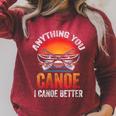 Women's Everything You Canoe I Canoe Better Raglan Sleeve Sweatshirt Heather Dust
