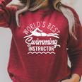 World's Best Swimming Instructor Teacher Coach Swim Men Women Kids Raglan Sleeve Sweatshirt Heather Dust World's Best Swimming Instructor Teacher Coach Swim Men Women Kids Raglan Sleeve Sweatshirt Heather Dust