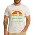 Bbq Dad Cooler Retro Barbecue Grill Fathers Day Daddy Papa Men's Casual T-Shirt White