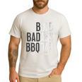 Bold Badass BBQ Dad Gag Fathers Day Husband Birthday Men's Casual T-Shirt White