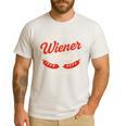 Certified Wiener Slinger BBQ Dad 4th Of July Men's Casual T-Shirt White