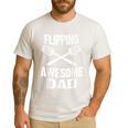 Flipping Awesome BBQ Dad Shirt Grilling Father's Day Men's Casual T-Shirt White