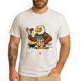 Grillin’ Eagle BBQ Dad 4th Of July Father’s Day Men's Casual T-Shirt White