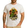 Grilling Dinosaur Grillasaurus T-Rex BBQ Dad Joke Men's Casual T-Shirt White