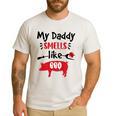 Kids My Daddy Smells Like BBQ Grilling Dad BBQ Dad Master Grill Men's Casual T-Shirt White