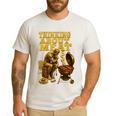 Thinking About Meat BBQ Dad Humor Raglan Baseball Tee Men's Casual T-Shirt White