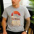 BBQ Dad Father Husband Meat Smoker Legend Men's Casual T-Shirt Sport Grey BBQ Dad Father Husband Meat Smoker Legend Men's Casual T-Shirt Sport Grey