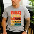 BBQ Dad Griller Weekend Barbecue Men's Casual T-Shirt Sport Grey BBQ Dad Griller Weekend Barbecue Men's Casual T-Shirt Sport Grey